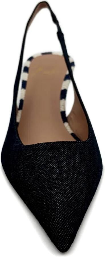 Roberto Festa Dalila gestreepte slingback pumps Blauw