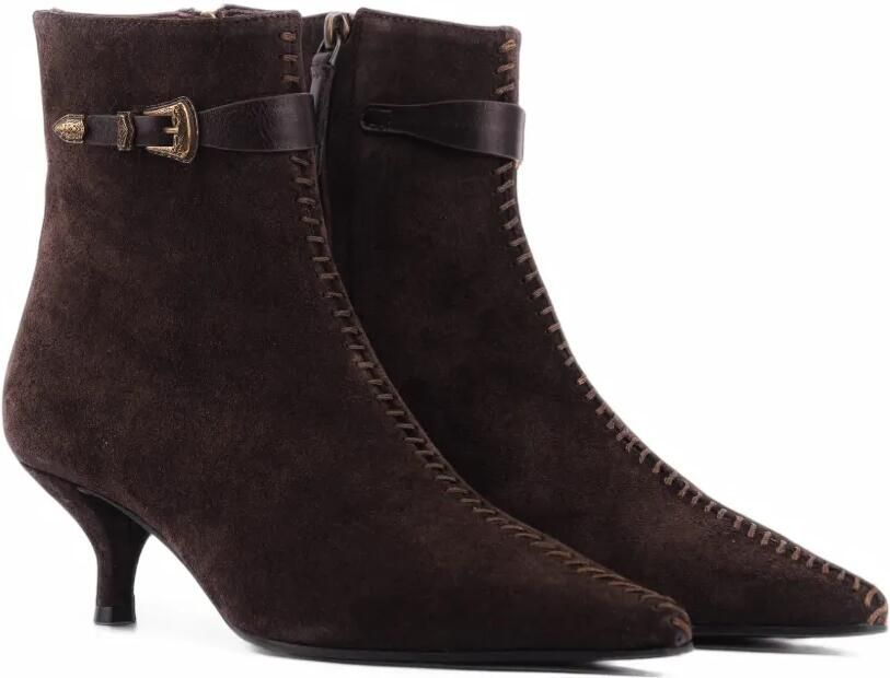 Roberto Festa Ela buckle-detail whipstitch boots Bruin - Foto 5