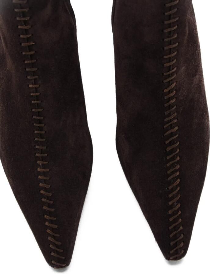 Roberto Festa Ela buckle-detail whipstitch boots Bruin - Foto 4