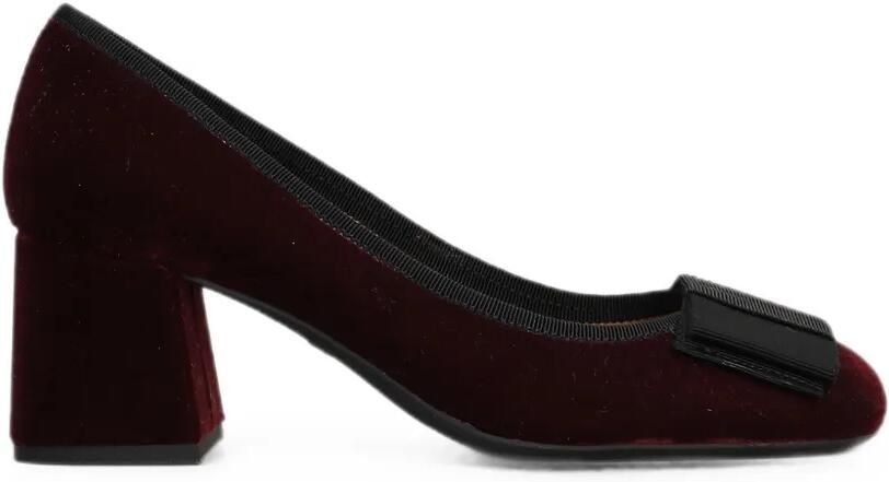 Roberto Festa Ery pumps met blokhak en strik-detail Rood