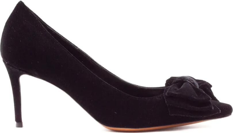 Roberto Festa Flowy fluwelen pumps met strikdetail Zwart