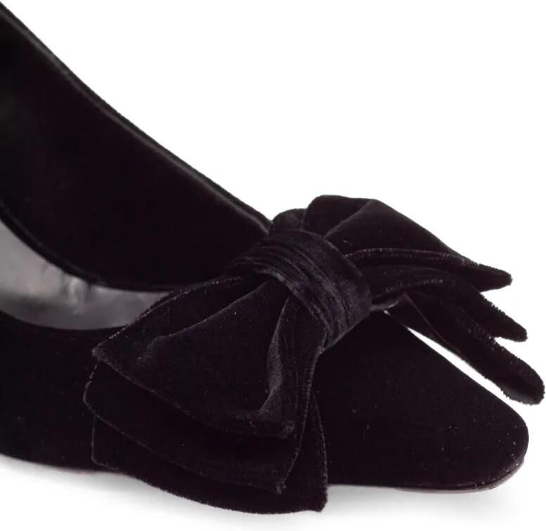 Roberto Festa Flowy fluwelen pumps met strikdetail Zwart - Foto 2