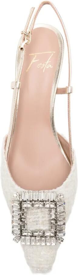 Roberto Festa Ingrid pumps met gesp Beige - Foto 4