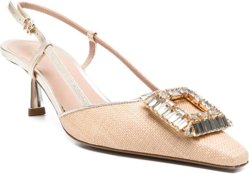 Roberto Festa Julien pumps met gespband Beige - Foto 2
