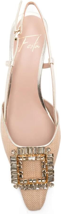 Roberto Festa Julien pumps met gespband Beige - Foto 4