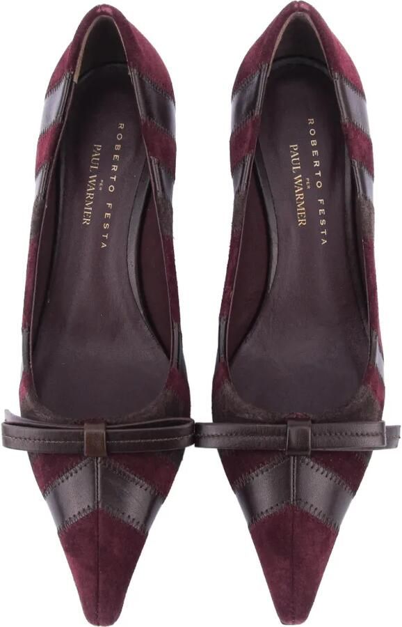 Roberto Festa Kande bow-detail panelled pumps Rood - Foto 2