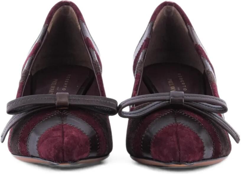 Roberto Festa Kande bow-detail panelled pumps Rood - Foto 3