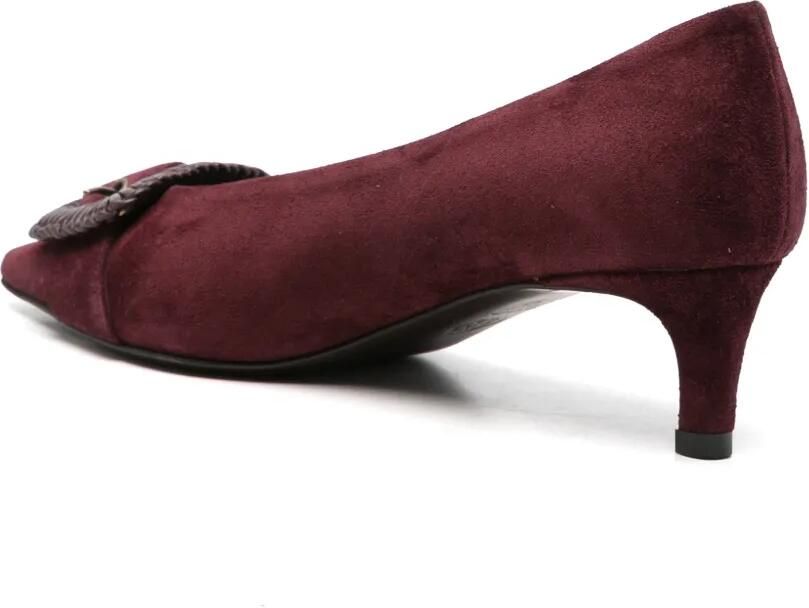 Roberto Festa Leren pumps met puntige neus hak en gespdetail Rood - Foto 2