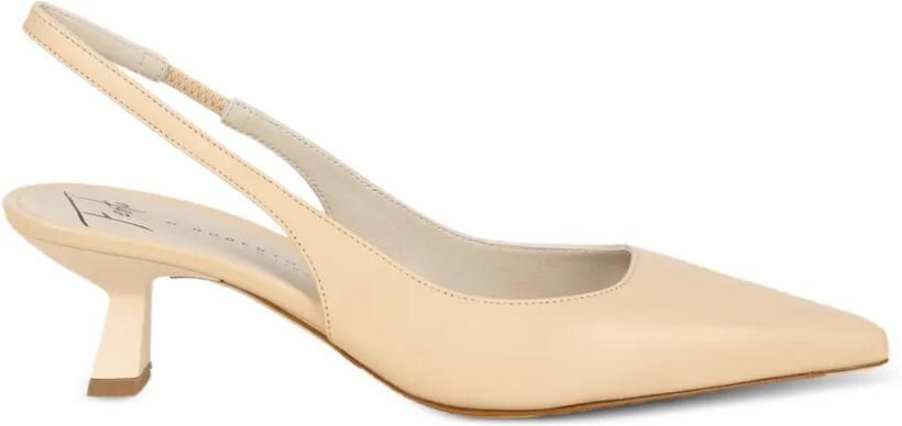 Roberto Festa Leren slingback pumps Beige