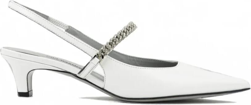 Roberto Festa Mallory pumps verfraaid met kristallen Wit