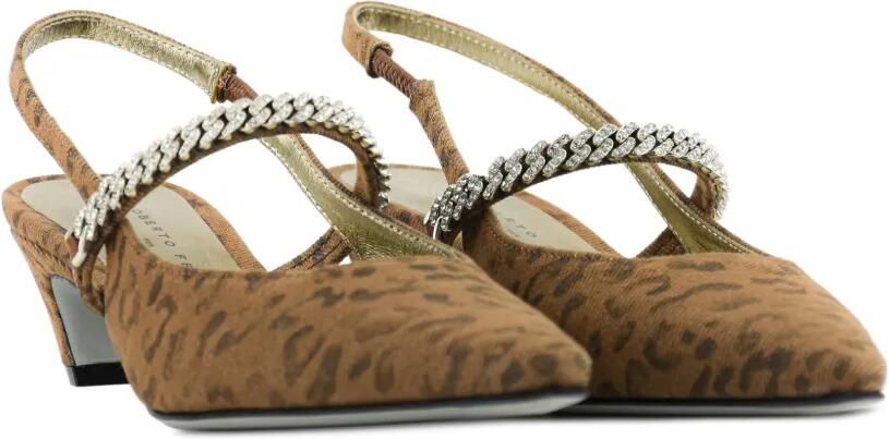 Roberto Festa Mallory slingback pumps met luipaardprint Bruin - Foto 5