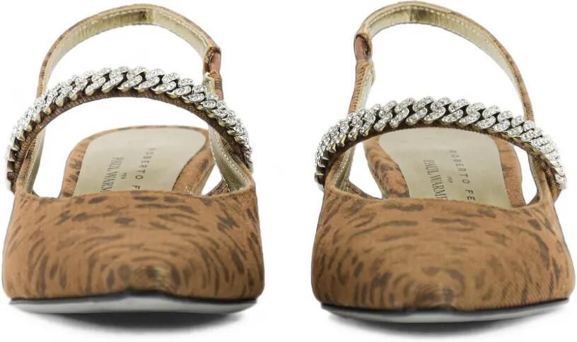 Roberto Festa Mallory slingback pumps met luipaardprint Bruin - Foto 3