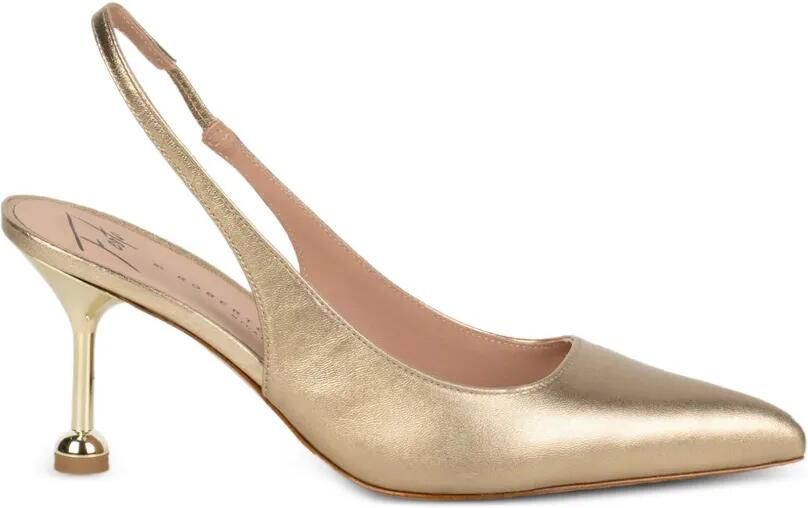 Roberto Festa Metallic slingbacks pumps Goud