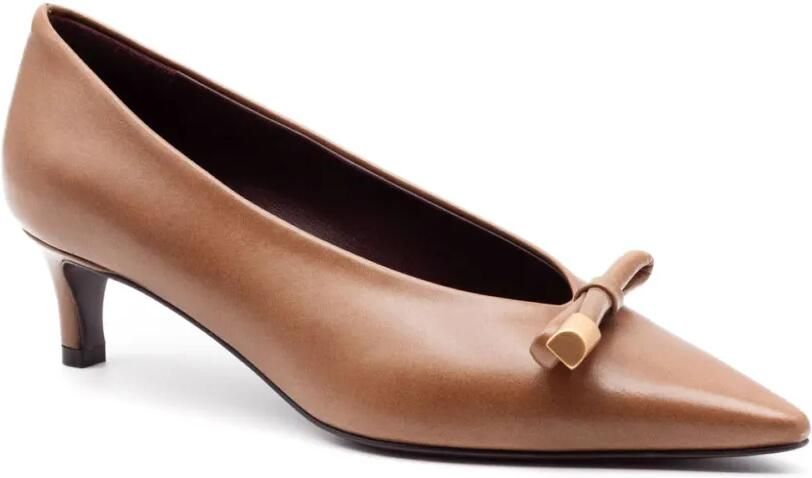Roberto Festa Odisy pumps met strikdetail Bruin - Foto 3