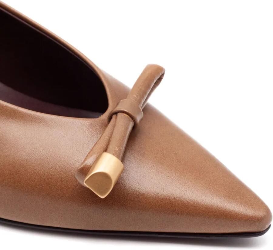 Roberto Festa Odisy pumps met strikdetail Bruin - Foto 2