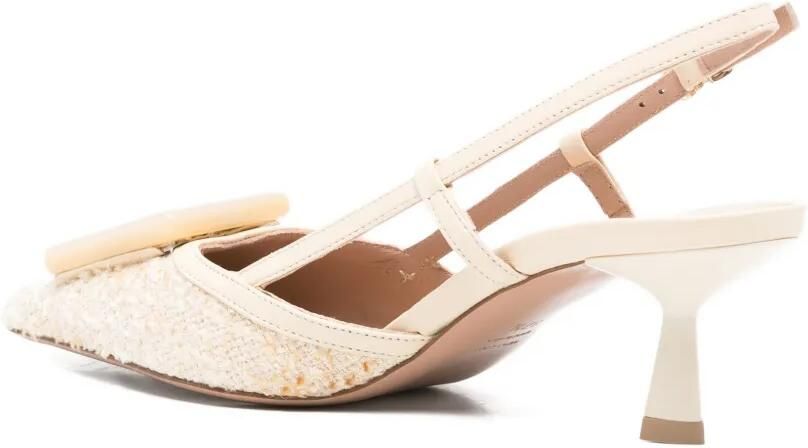 Roberto Festa Paloma slingback pumps met gesp Beige - Foto 3
