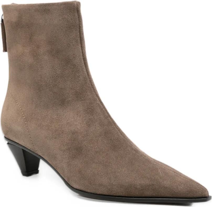 Roberto Festa pointed-toe suede ankle boots Beige - Foto 3