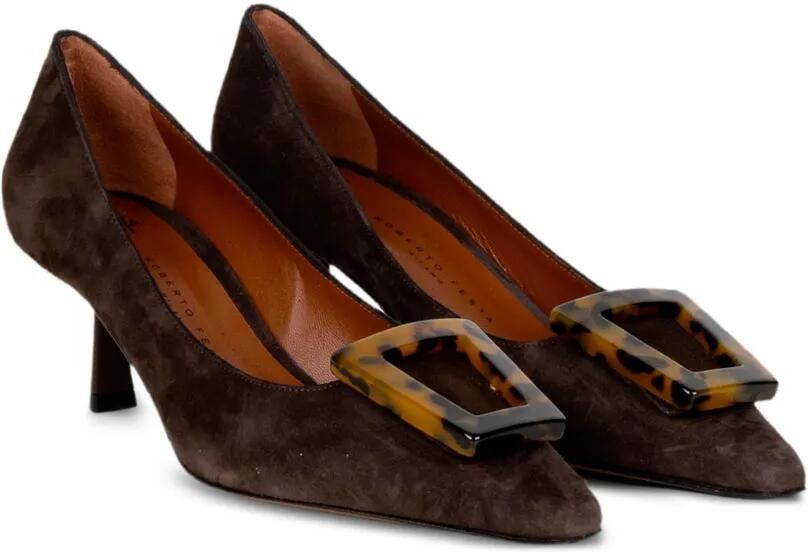 Roberto Festa Pumps met gespdetail en puntige neus Bruin - Foto 3
