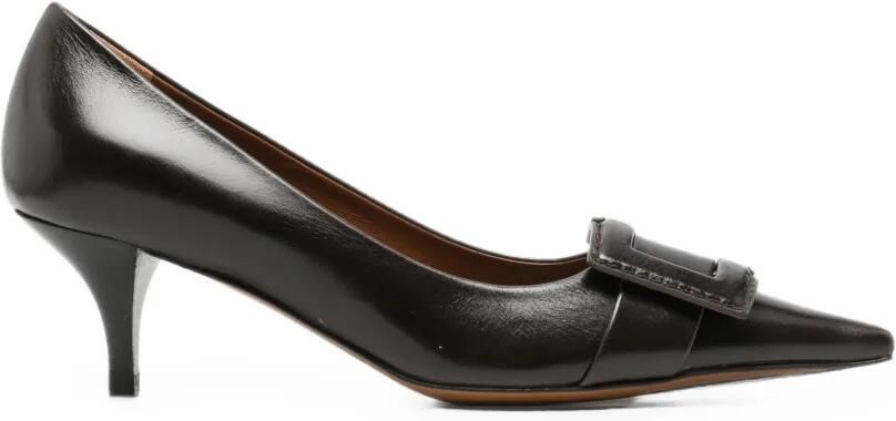 Roberto Festa Pumps met gespdetail en puntige neus Bruin