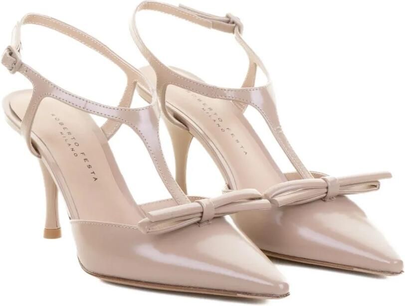 Roberto Festa Pumps met strikdetail en T-bandje Beige