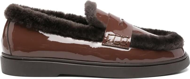 Roberto Festa Scilla lakleren loafers Bruin
