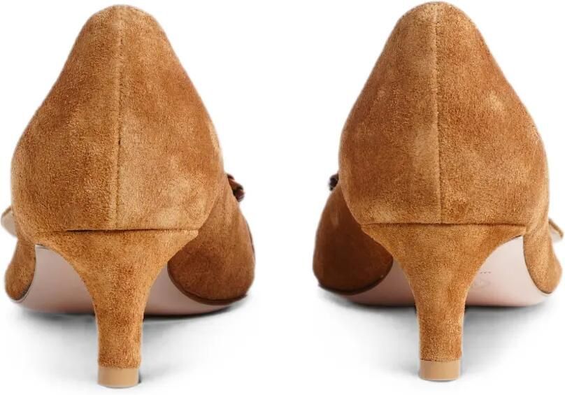 Roberto Festa Sirio suède pumps met gevlochten gesp Bruin - Foto 2