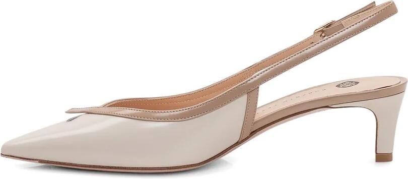 Roberto Festa Slingback pumps met puntige neus Beige - Foto 4