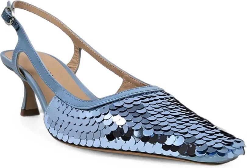 Roberto Festa Slingback pumps verfraaid met pailletten Blauw - Foto 3