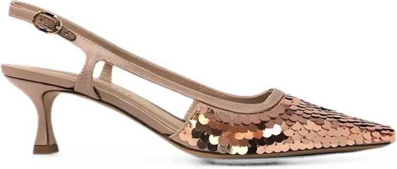 Roberto Festa Slingback pumps verfraaid met pailletten Goud