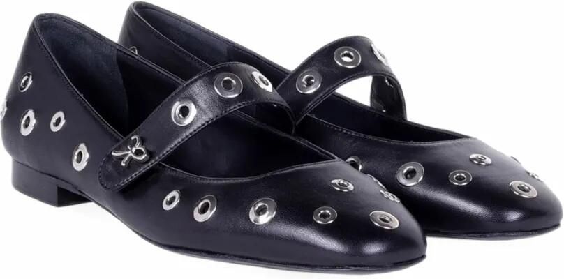 Roberto Festa stud-embellished strap ballet flats Zwart - Foto 4