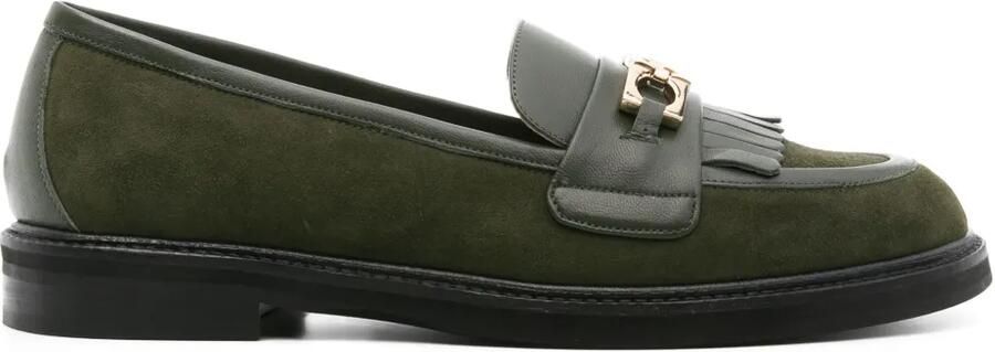 Roberto Festa Suède loafers met kwastje Groen