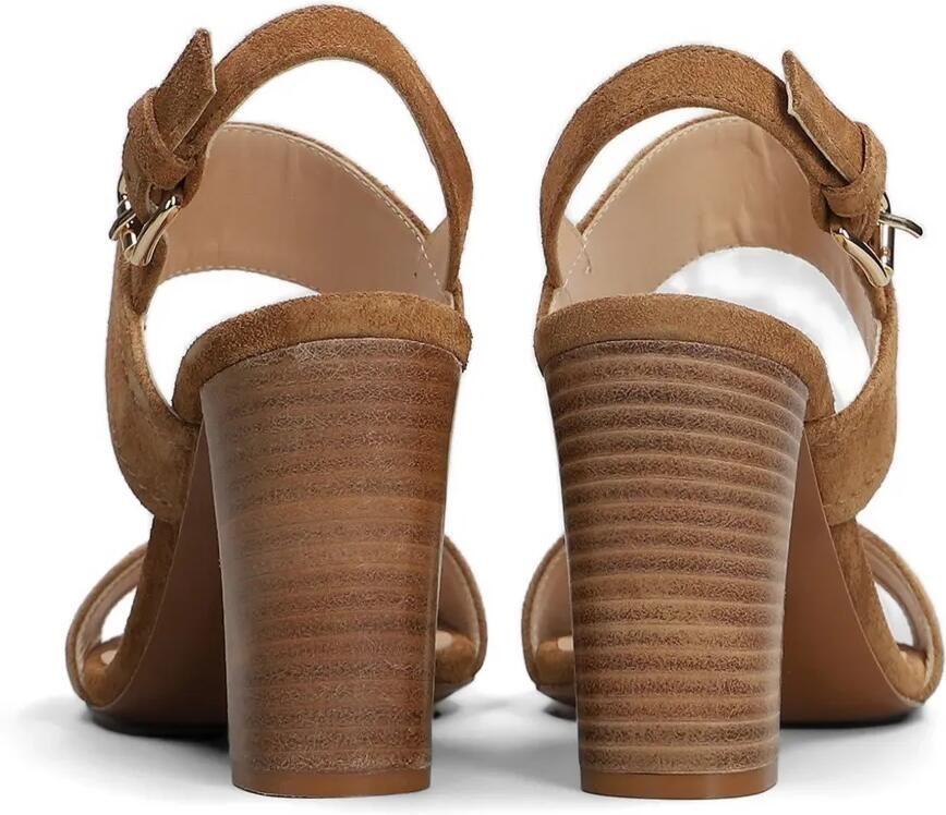 Roberto Festa Suède sandalen met gespsluiting Beige