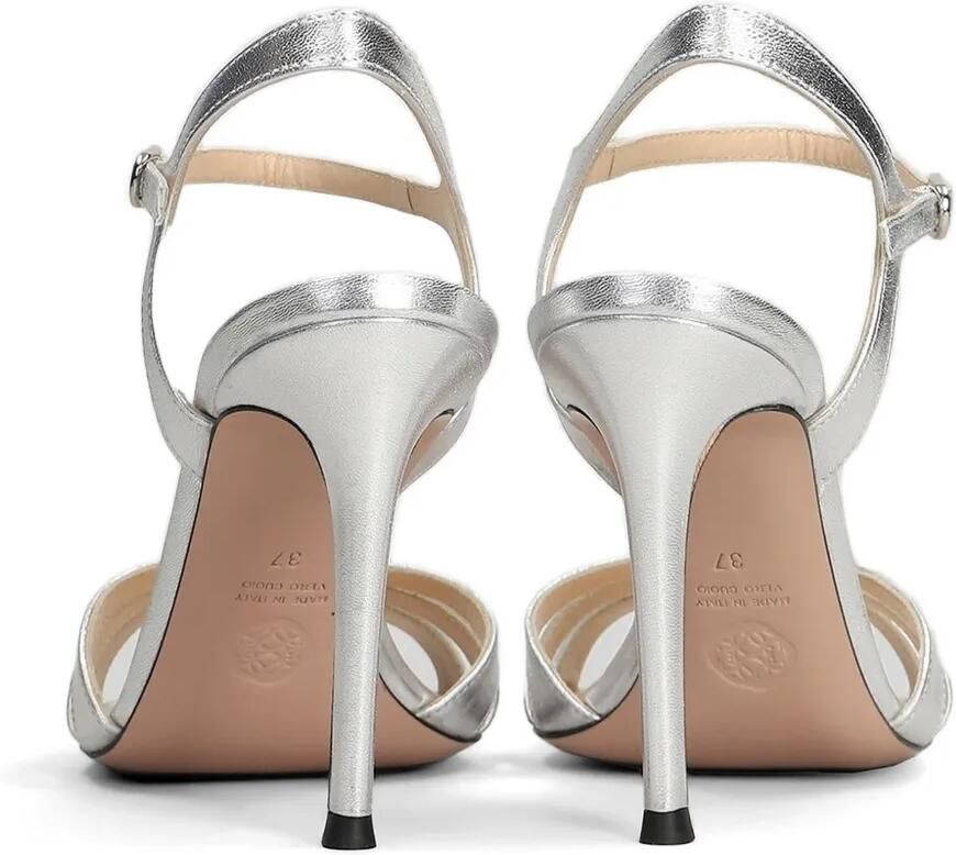 Roberto Festa Toledo metallic sandalen verfraaid met kristallen Zilver
