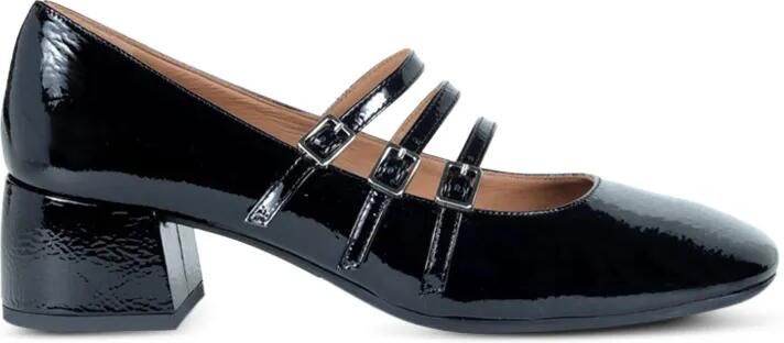 Roberto Festa triple-strap patent leather pumps Zwart