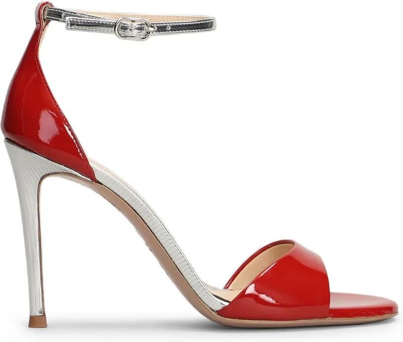 Roberto Festa Vitis leren sandalen met enkelband en hak Rood