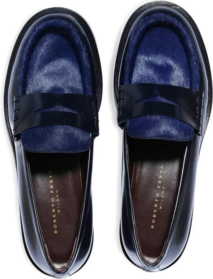 Roberto Festa Xander loafers van ponyleer Blauw - Foto 2