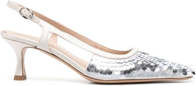 Roberto Festa Sandalen met pailletten Zilver