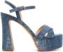 Roberto Festa Trink 130 mm denim sandalen Blauw - Thumbnail 1