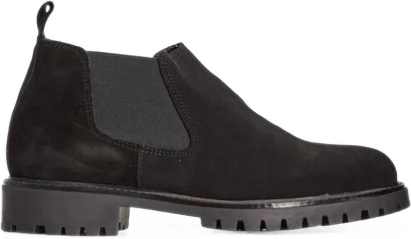 Roberto Pepe Luxury Chelsea lug-sole ankle boots Zwart