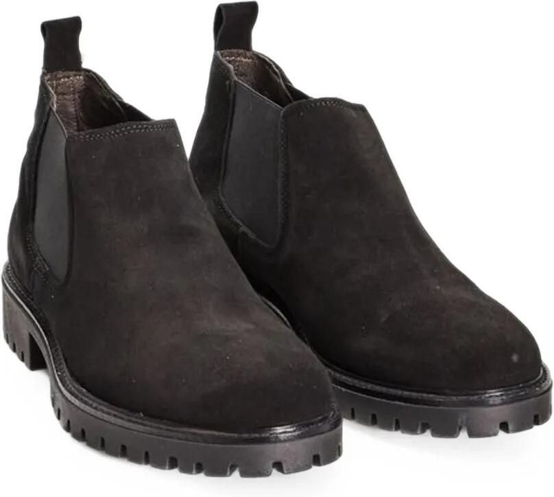 Roberto Pepe Luxury Chelsea lug-sole ankle boots Zwart - Foto 3