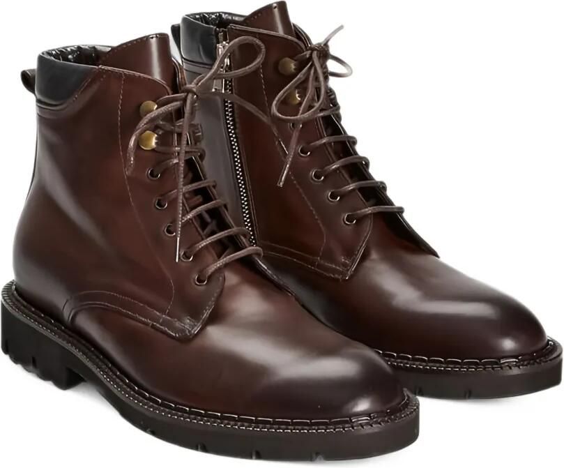 Roberto Pepe Luxury lace-up leather boots Bruin - Foto 3