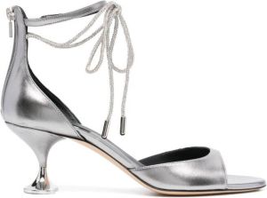 Rochas Sandalen verfraaid met kristal Zilver