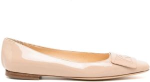 Rochas Ballerina's met vierkante neus Roze