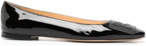 Rochas Ballerina's met vierkante neus Zwart
