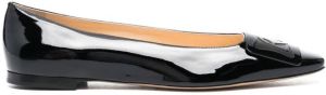 Rochas Ballerina's met vierkante neus Zwart