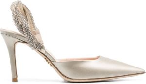 Rodo Pumps verfraaid met kristallen Beige