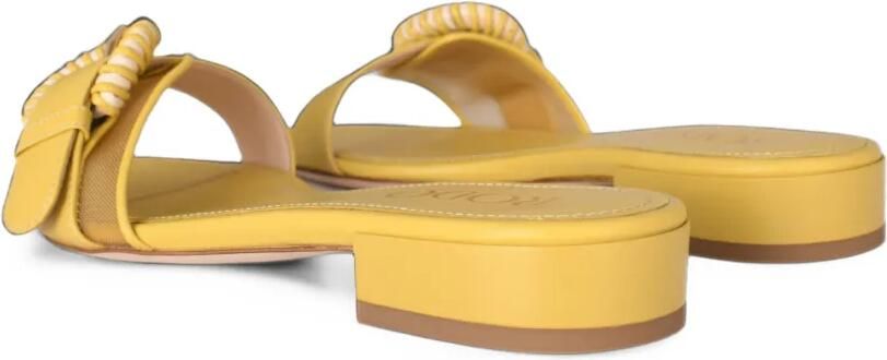 Rodo buckle-detail flat sandals Geel - Foto 4