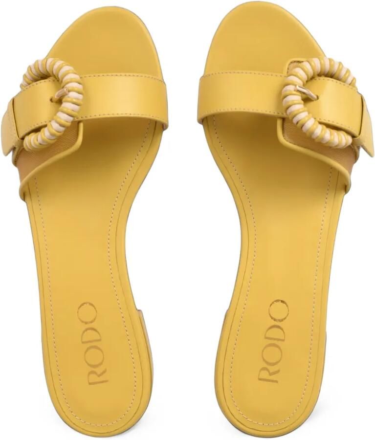 Rodo buckle-detail flat sandals Geel - Foto 2