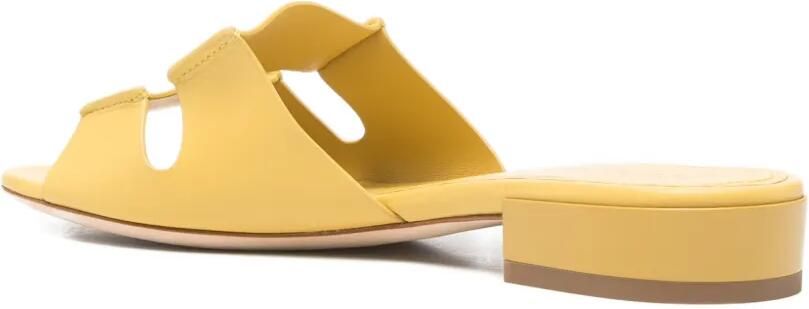 Rodo Leren sandalen met uitgesneden details Geel - Foto 3
