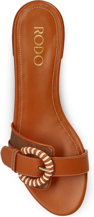 Rodo Sandalen met gespbandje Bruin - Foto 3